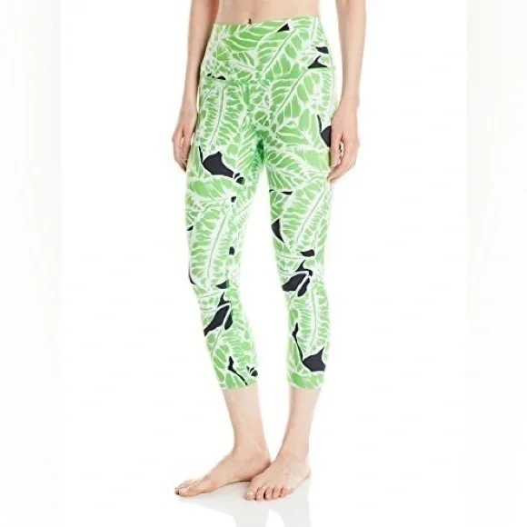 ALO Yoga High-Waist Airbrush Capri - Palm Springs Glowstick Small - Picture 1 of 2